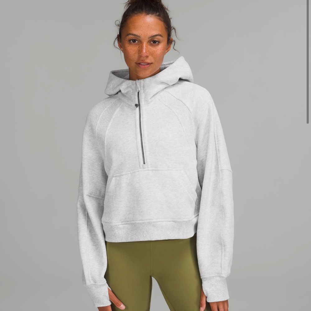 Lululemon Scuba Oversized Half-Zip Hoodie 
Heathered Core Ultra Light Grey